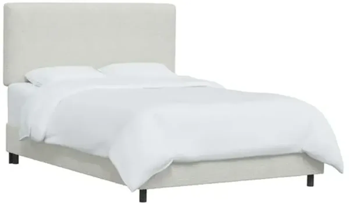 Novak Boucle Bed - White