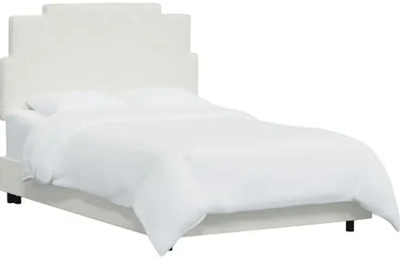 Paxton Bouclé Bed - White