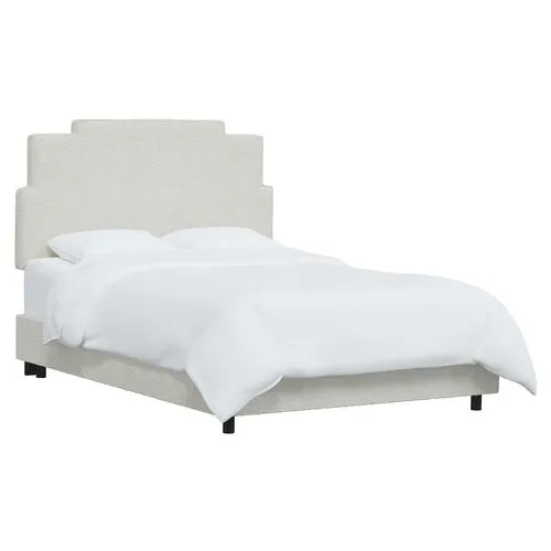 Paxton Bouclé Bed - White