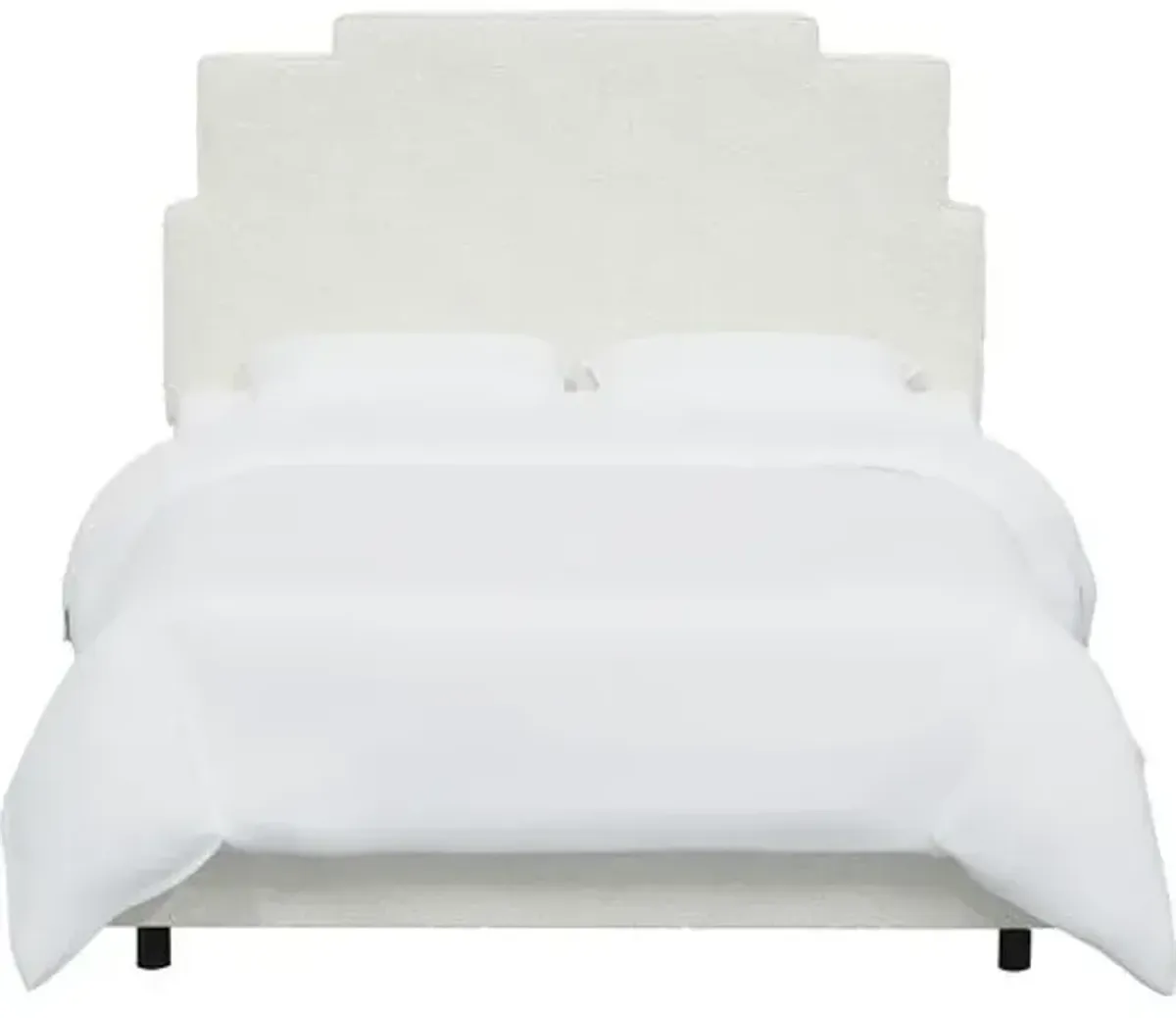 Paxton Bouclé Bed - White