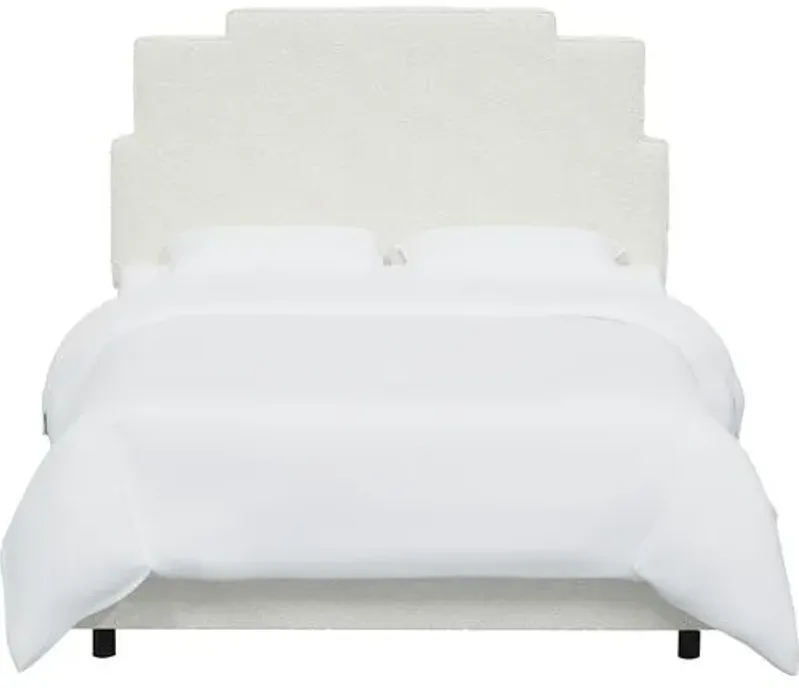 Paxton Bouclé Bed - White