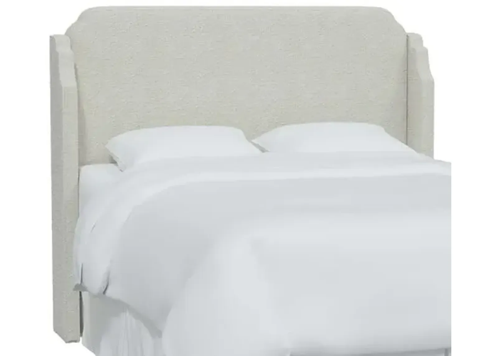 Aurora Bouclé Headboard - White