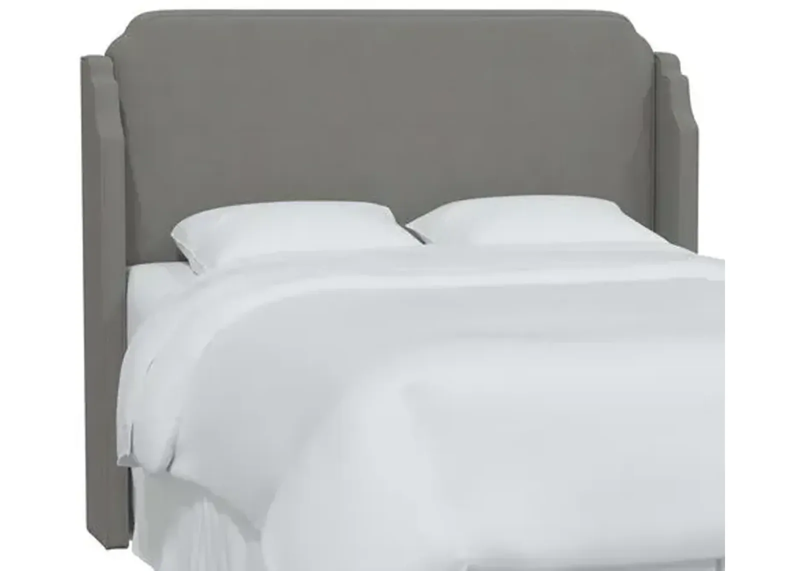 Aurora Linen Wingback Headboard - Gray