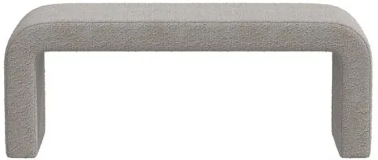 Celia Waterfall Boucle Bench - Gray