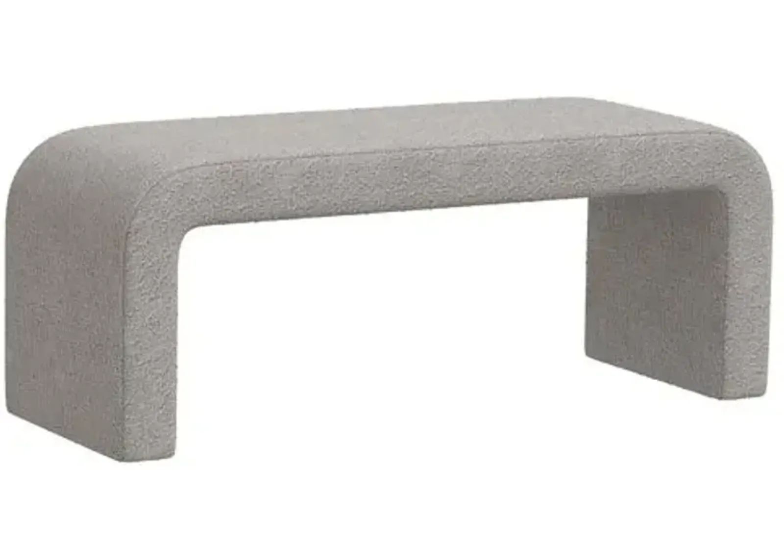 Celia Waterfall Boucle Bench - Gray