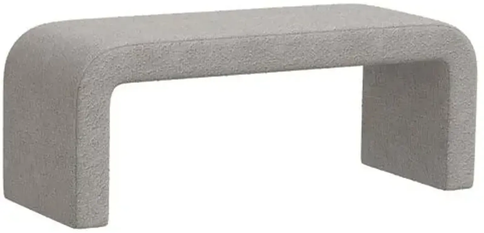 Celia Waterfall Boucle Bench - Gray