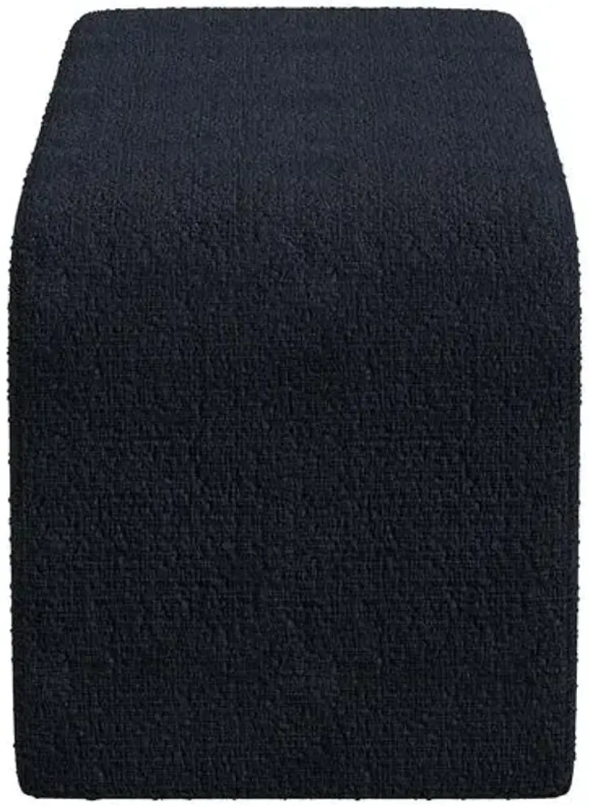 Celia Waterfall Boucle Bench - Black