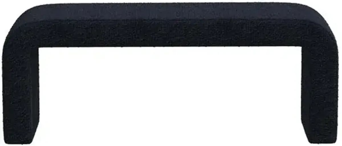 Celia Waterfall Boucle Bench - Black