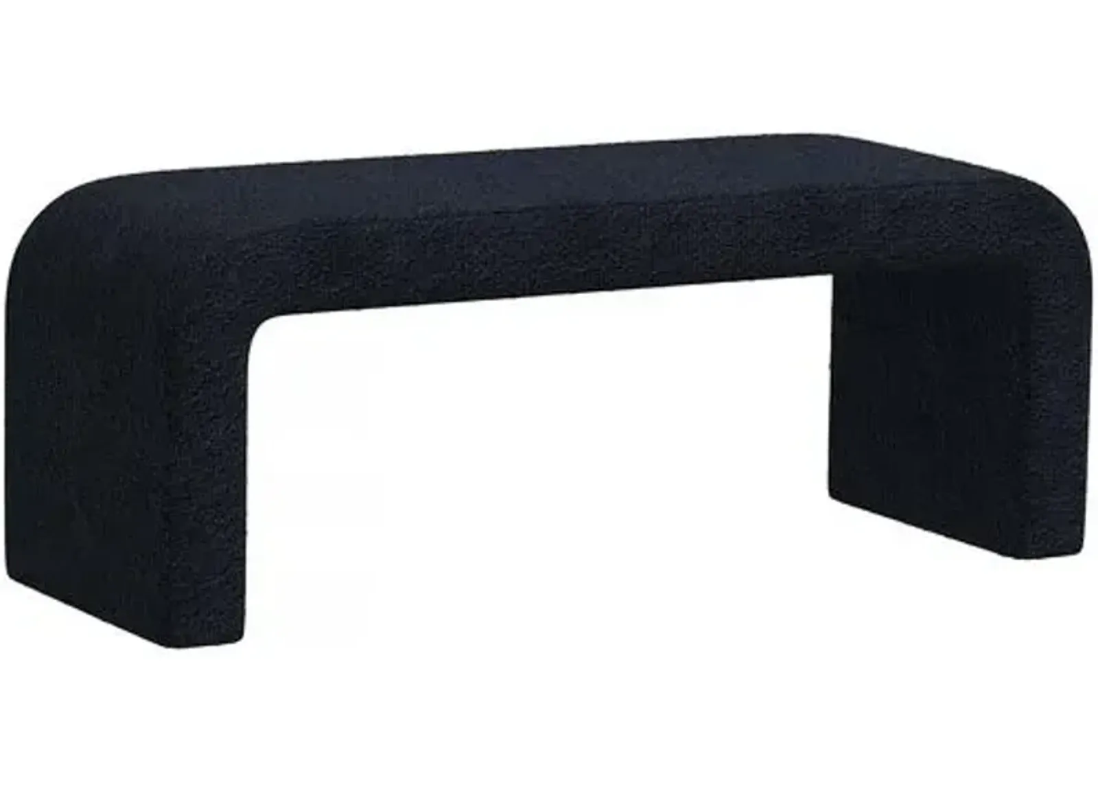 Celia Waterfall Boucle Bench - Black