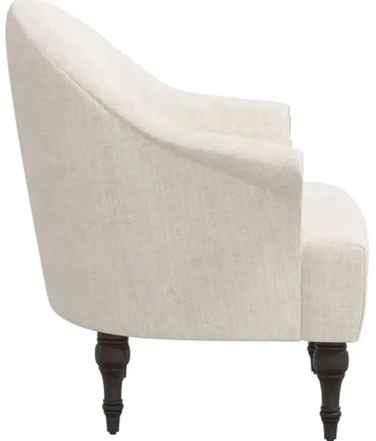 Charlotte Linen Accent Chair - Ivory, Comfortable, Durable, Cushioned