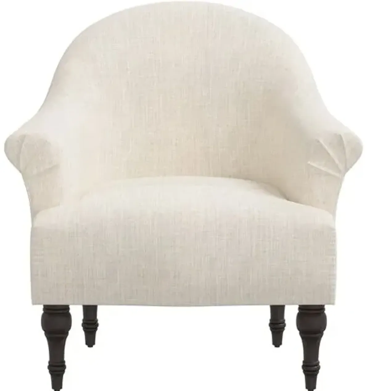 Charlotte Linen Accent Chair - Ivory, Comfortable, Durable, Cushioned