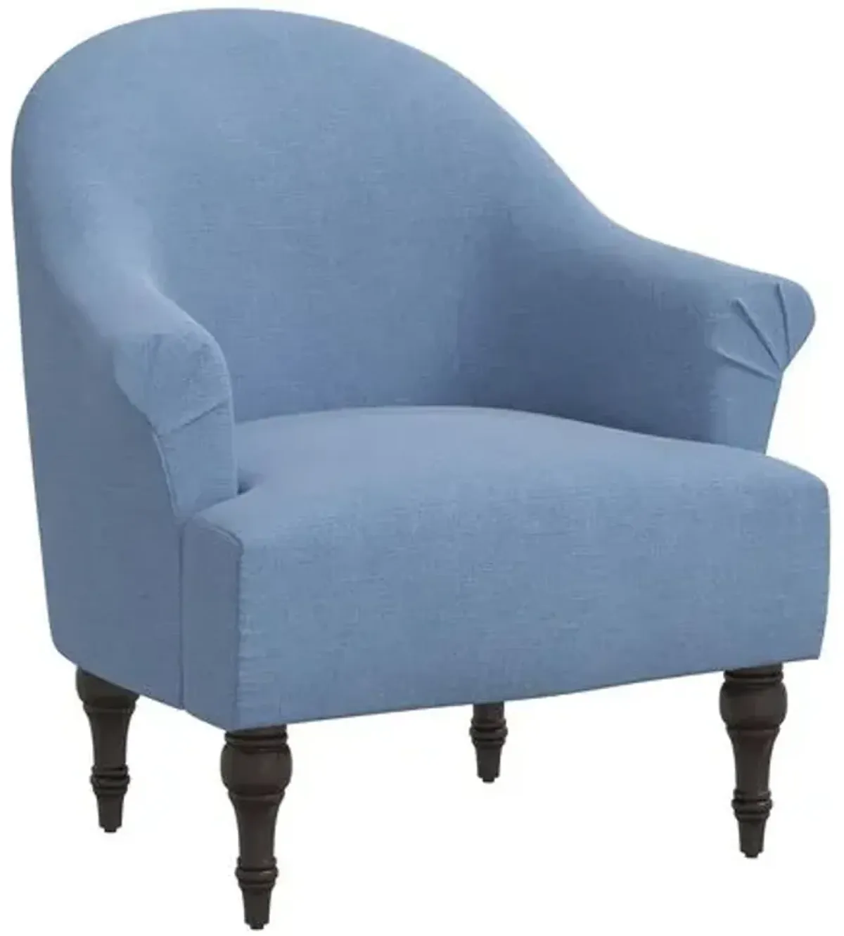 Charlotte Linen Accent Chair - Blue, Comfortable, Durable, Cushioned