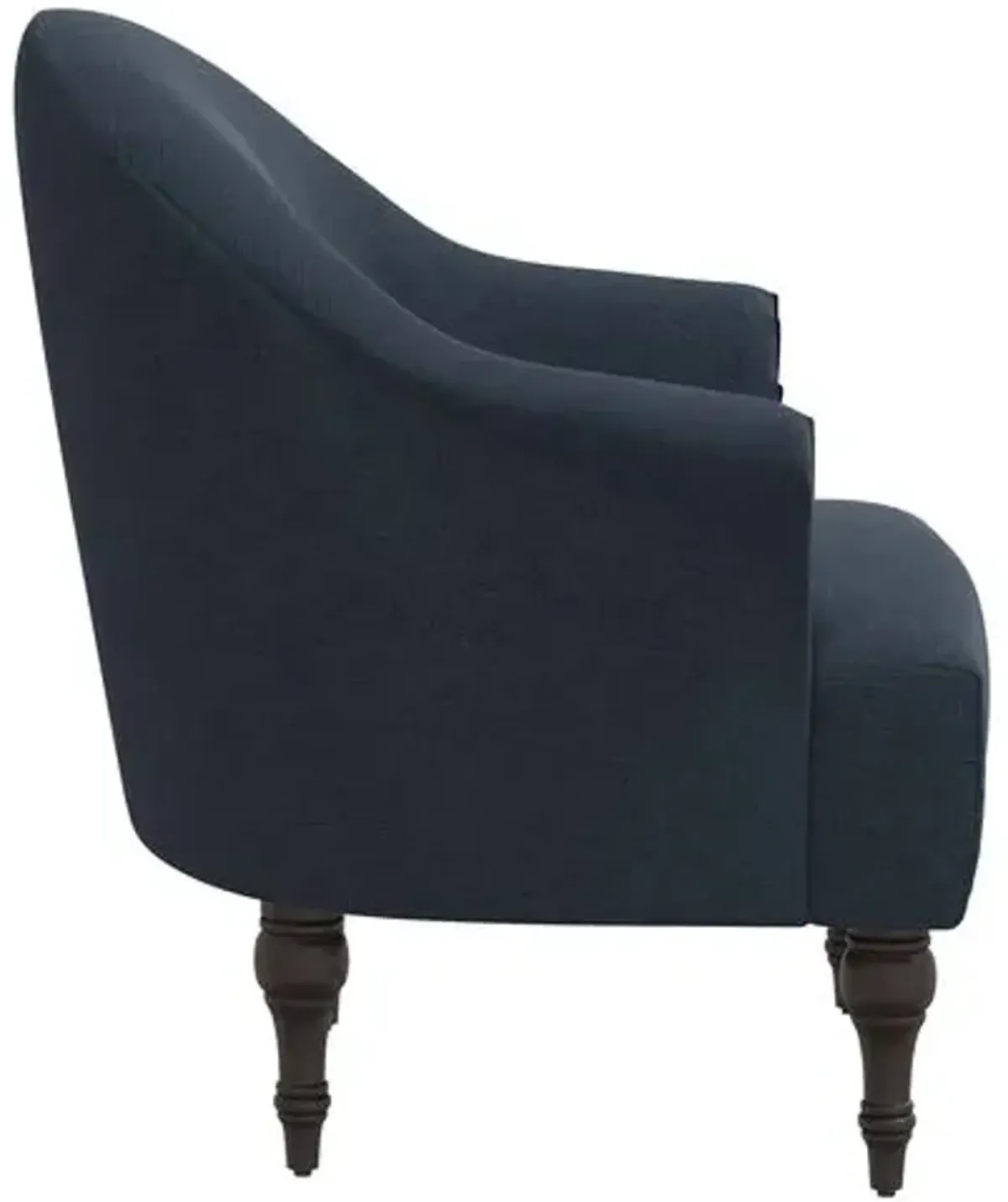 Charlotte Linen Accent Chair - Blue, Comfortable, Durable, Cushioned