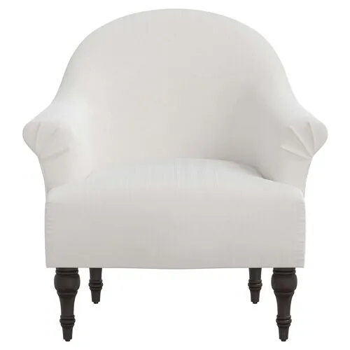 Charlotte Velvet Accent Chair - White, Comfortable, Durable, Cushioned