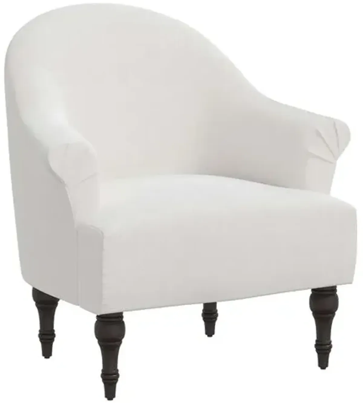 Charlotte Velvet Accent Chair - White, Comfortable, Durable, Cushioned