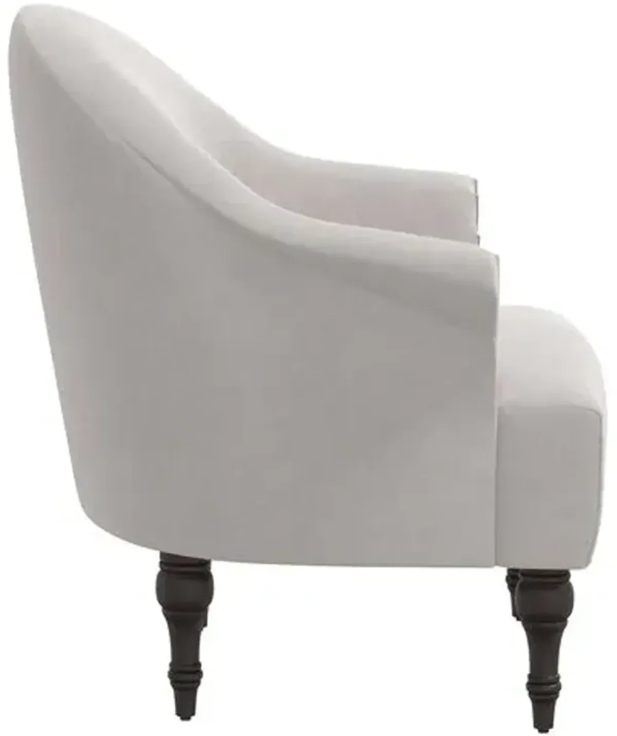 Charlotte Velvet Accent Chair - Gray, Comfortable, Durable, Cushioned