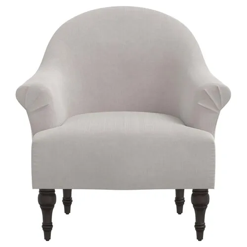 Charlotte Velvet Accent Chair - Gray, Comfortable, Durable, Cushioned