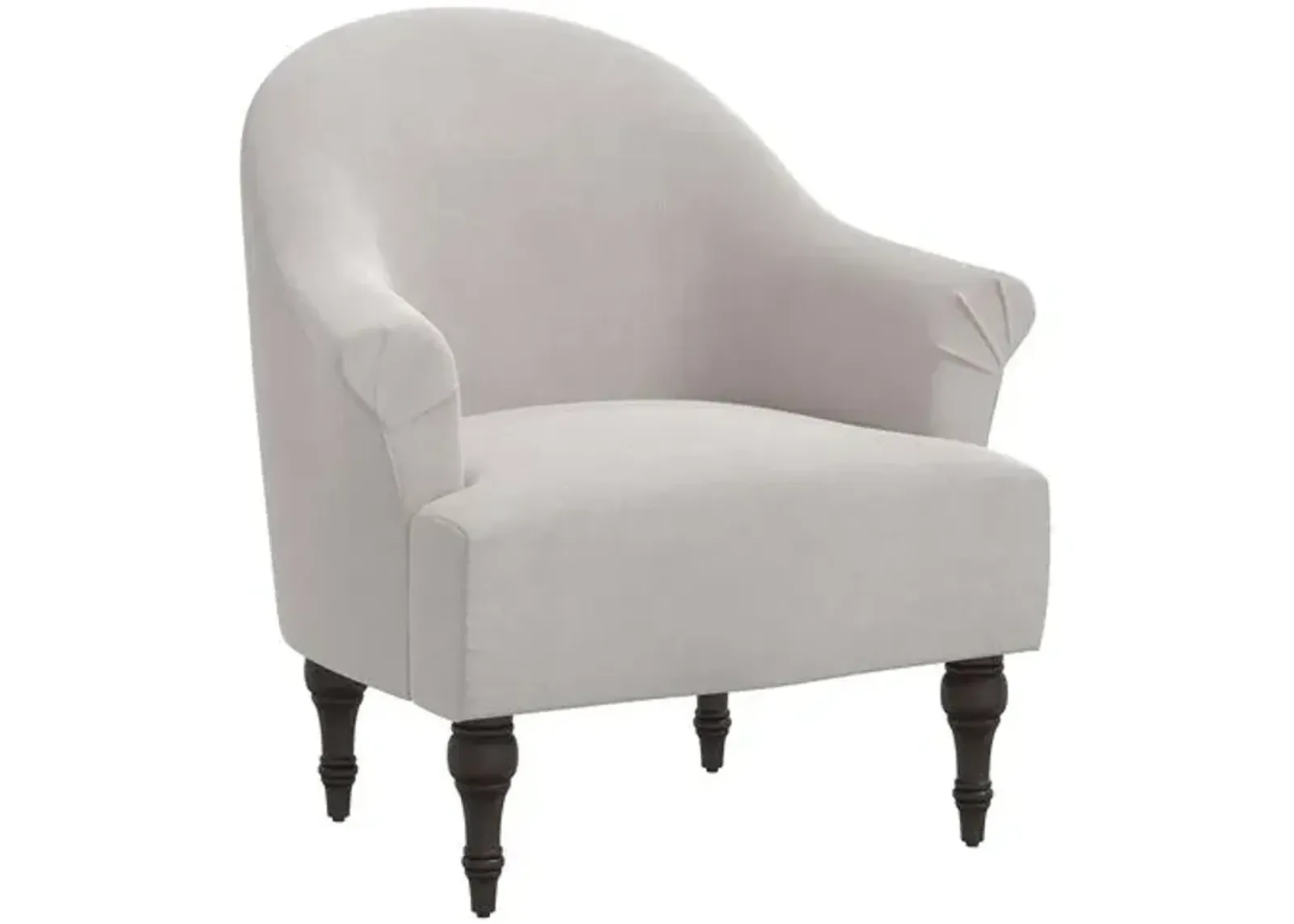 Charlotte Velvet Accent Chair - Gray, Comfortable, Durable, Cushioned