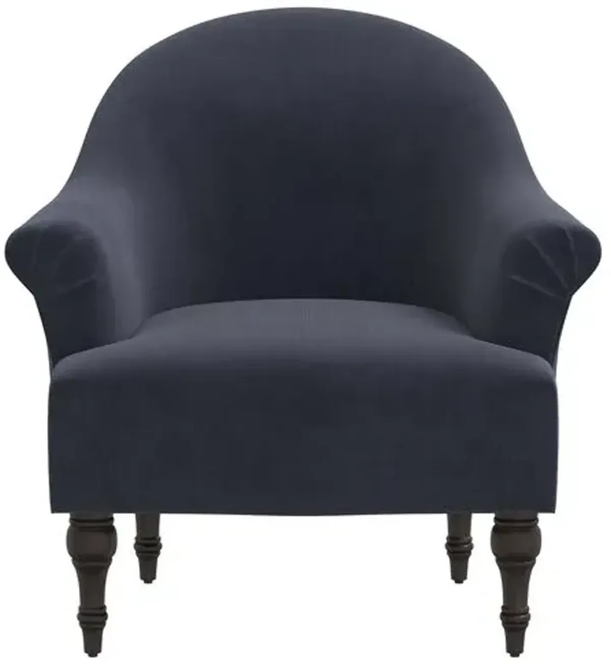 Charlotte Velvet Accent Chair - Blue, Comfortable, Durable, Cushioned