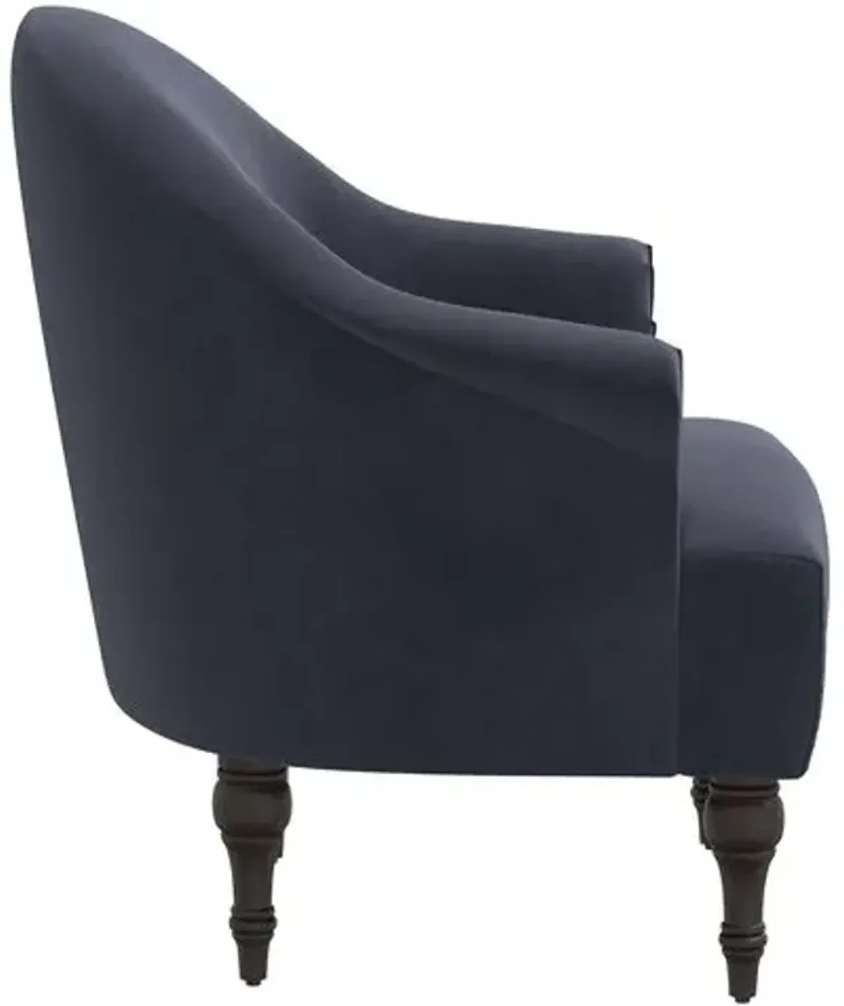 Charlotte Velvet Accent Chair - Blue, Comfortable, Durable, Cushioned