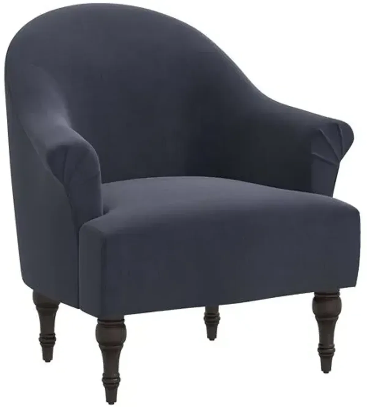 Charlotte Velvet Accent Chair - Blue, Comfortable, Durable, Cushioned