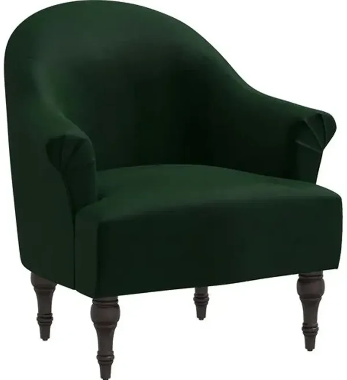 Charlotte Velvet Accent Chair - Green, Comfortable, Durable, Cushioned