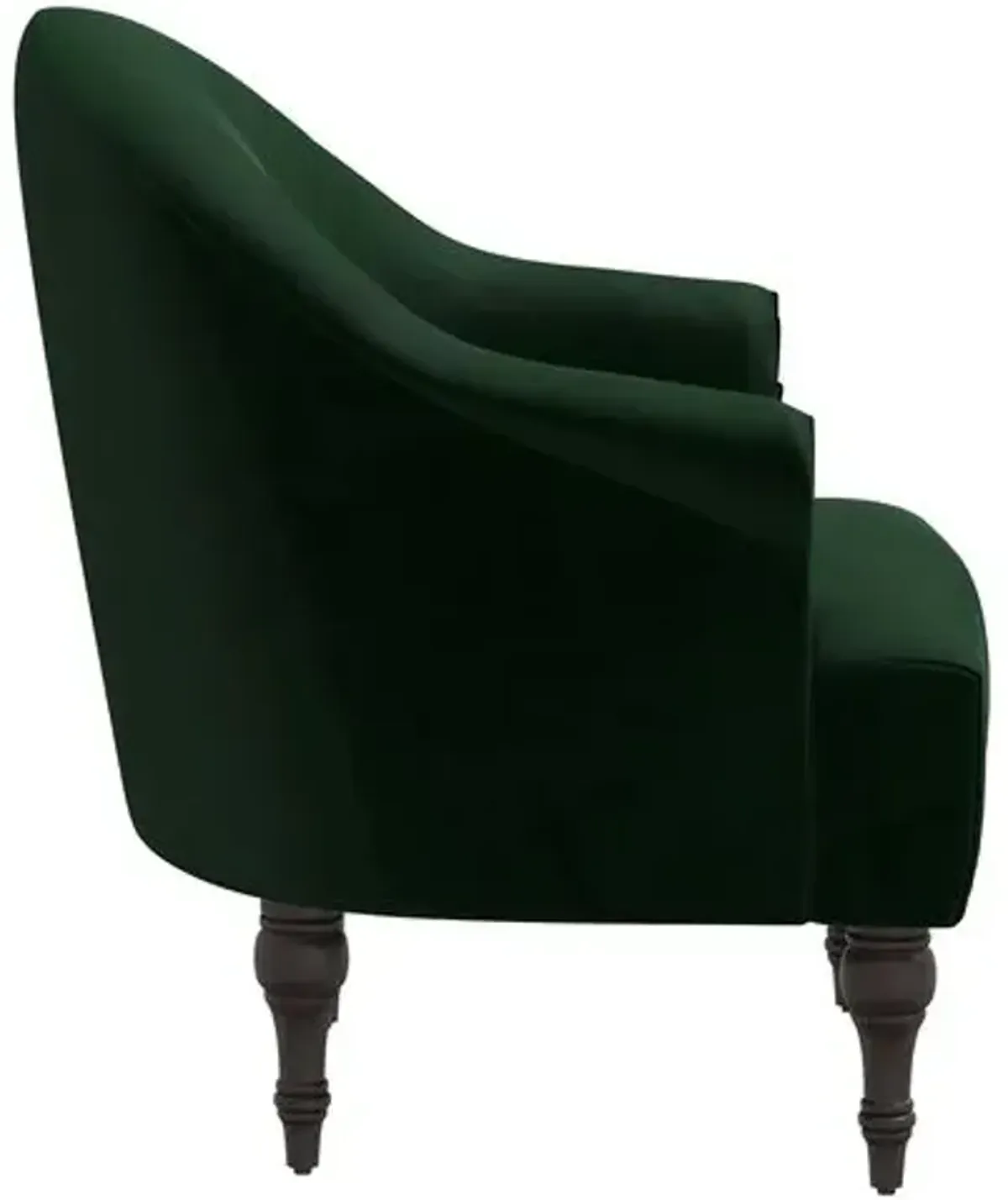 Charlotte Velvet Accent Chair - Green, Comfortable, Durable, Cushioned