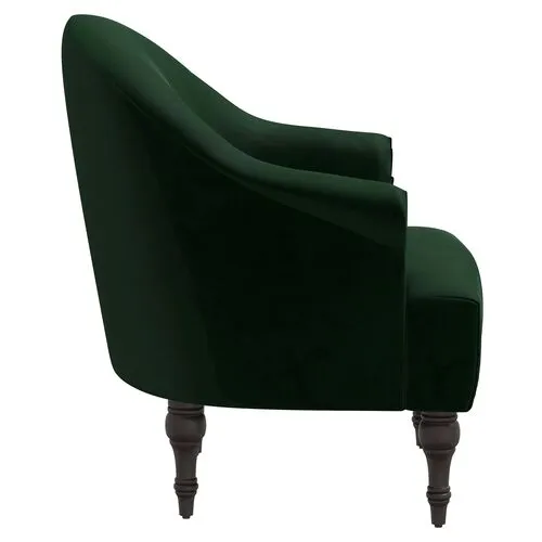 Charlotte Velvet Accent Chair - Green, Comfortable, Durable, Cushioned