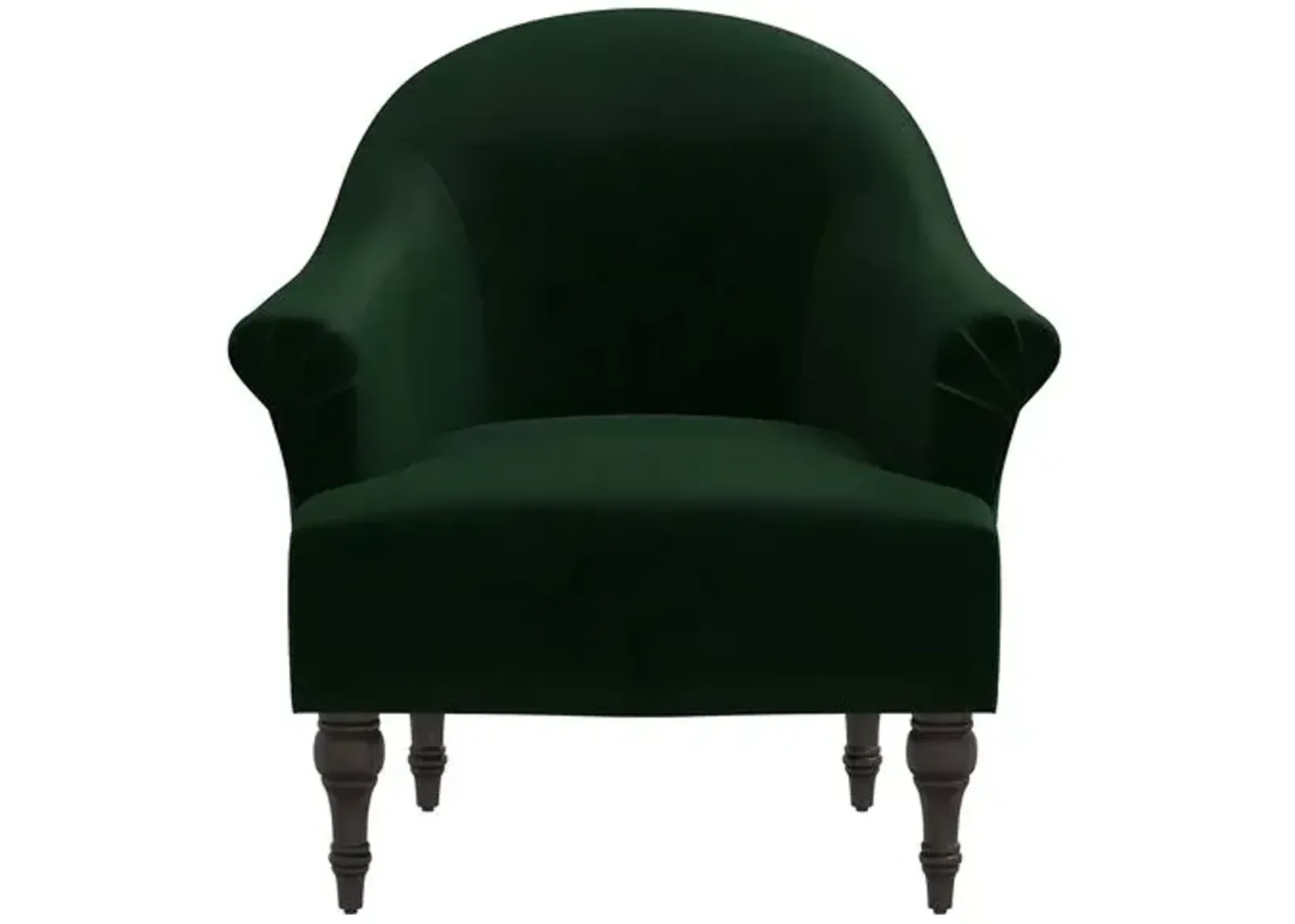 Charlotte Velvet Accent Chair - Green, Comfortable, Durable, Cushioned