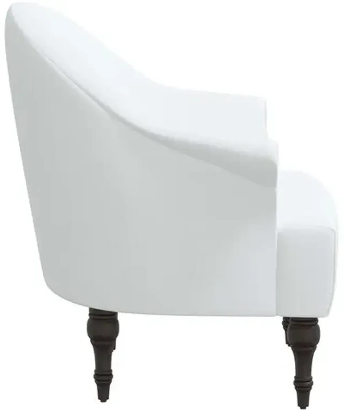 Charlotte Linen Accent Chair - White, Comfortable, Durable, Cushioned