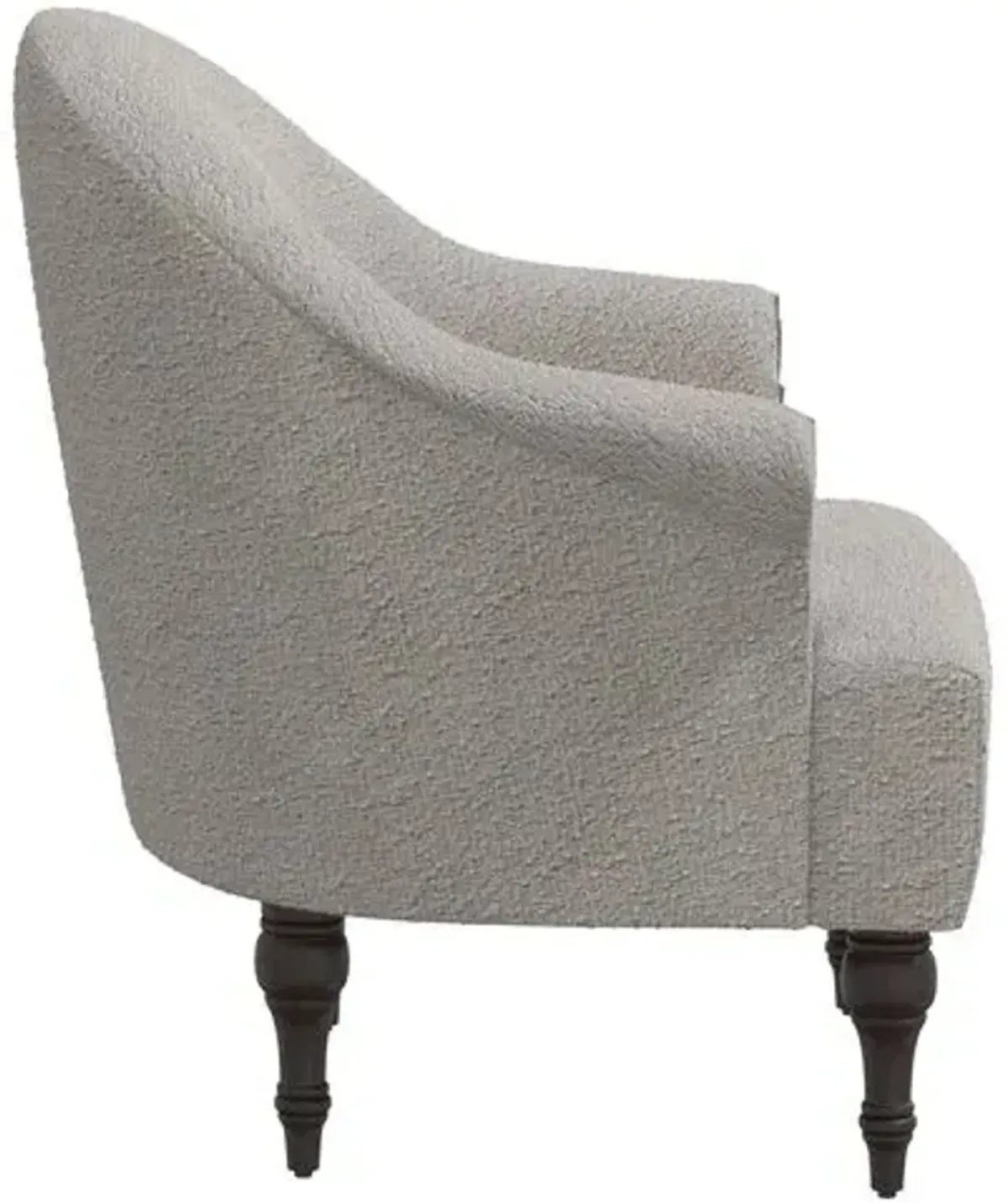 Charlotte Bouclé Accent Chair - Gray, Comfortable, Durable, Cushioned