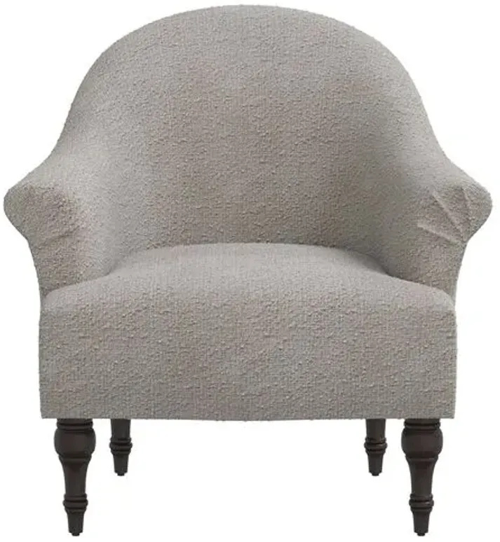 Charlotte Bouclé Accent Chair - Gray, Comfortable, Durable, Cushioned