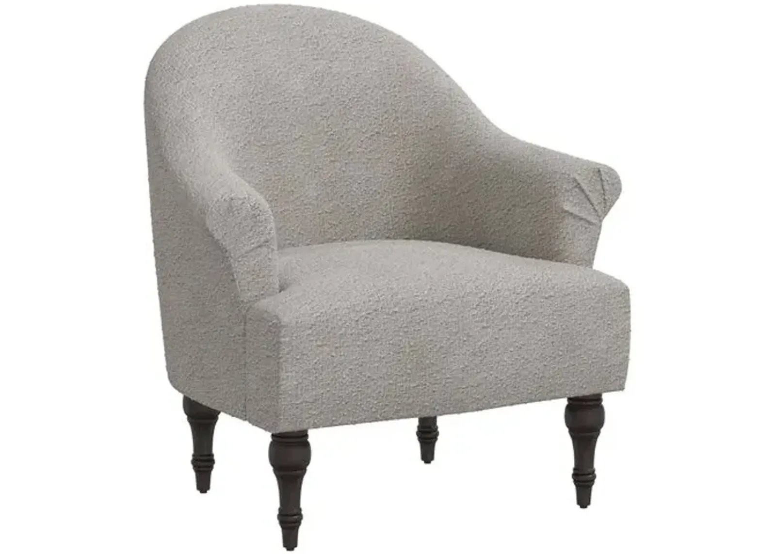 Charlotte Bouclé Accent Chair - Gray, Comfortable, Durable, Cushioned