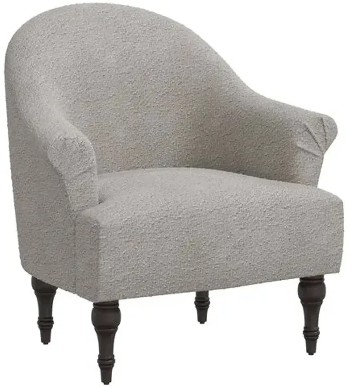 Charlotte Bouclé Accent Chair - Gray, Comfortable, Durable, Cushioned