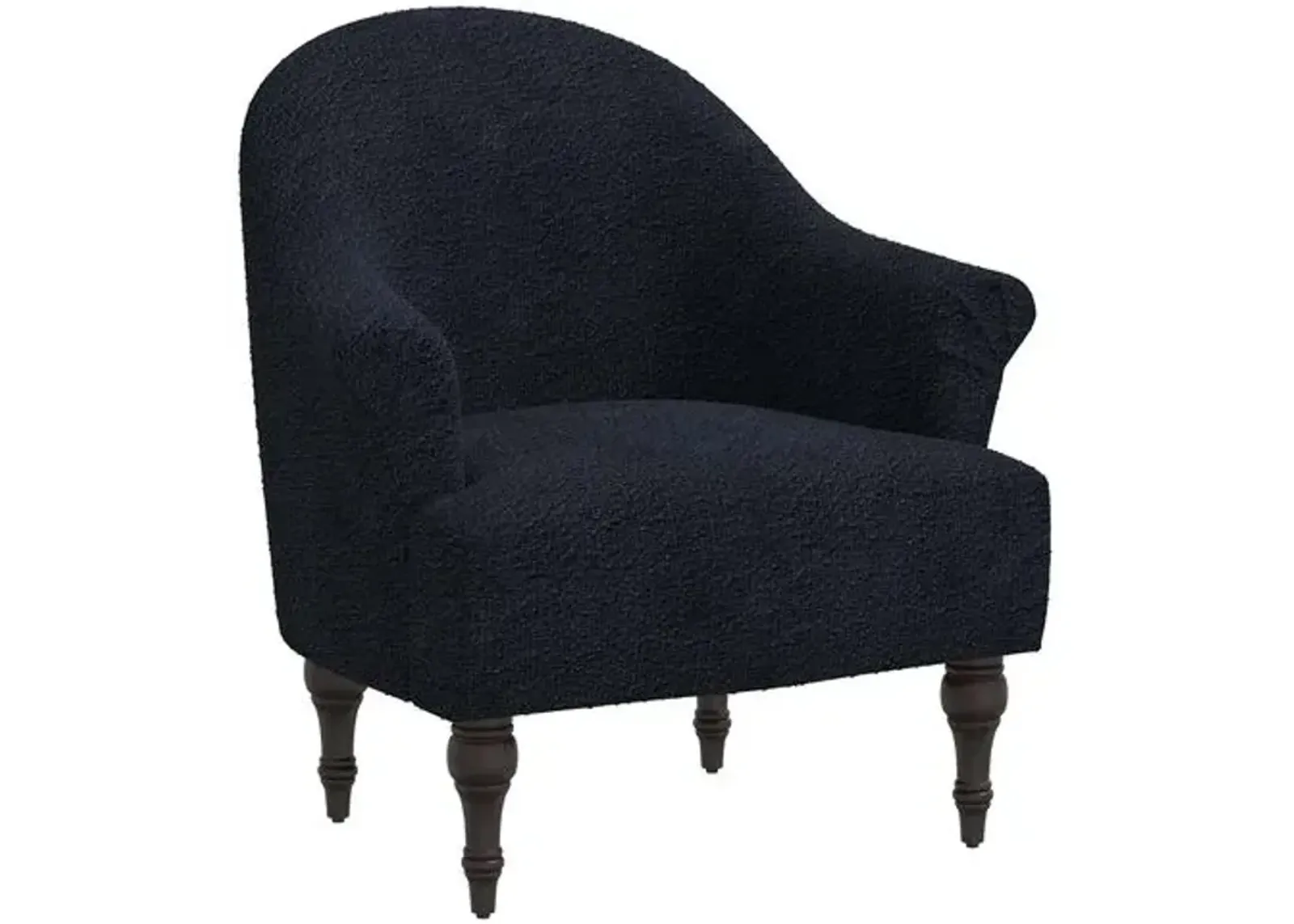 Charlotte Bouclé Accent Chair - Black, Comfortable, Durable, Cushioned