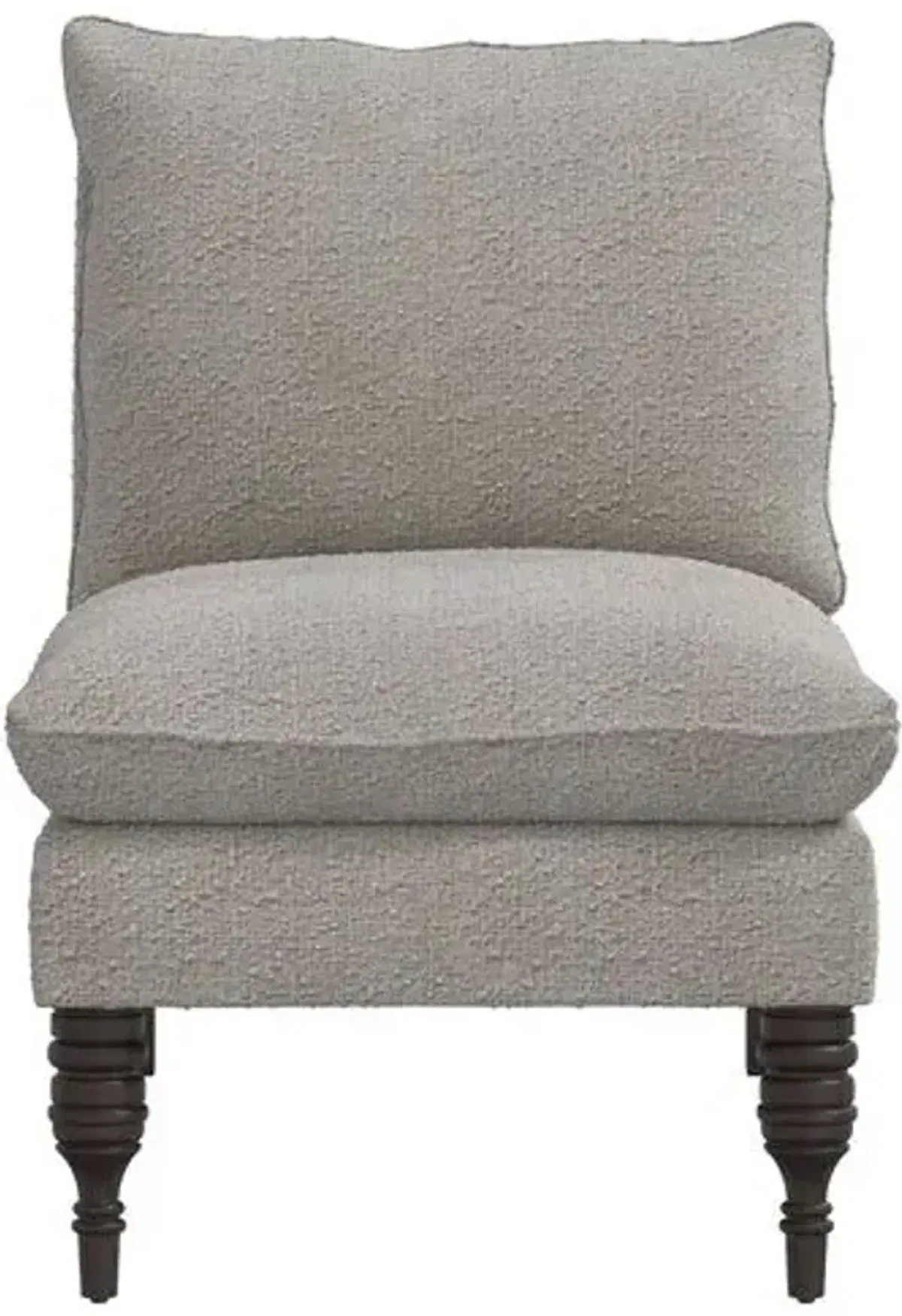 Daphne Bouclé Slipper Chair - Gray