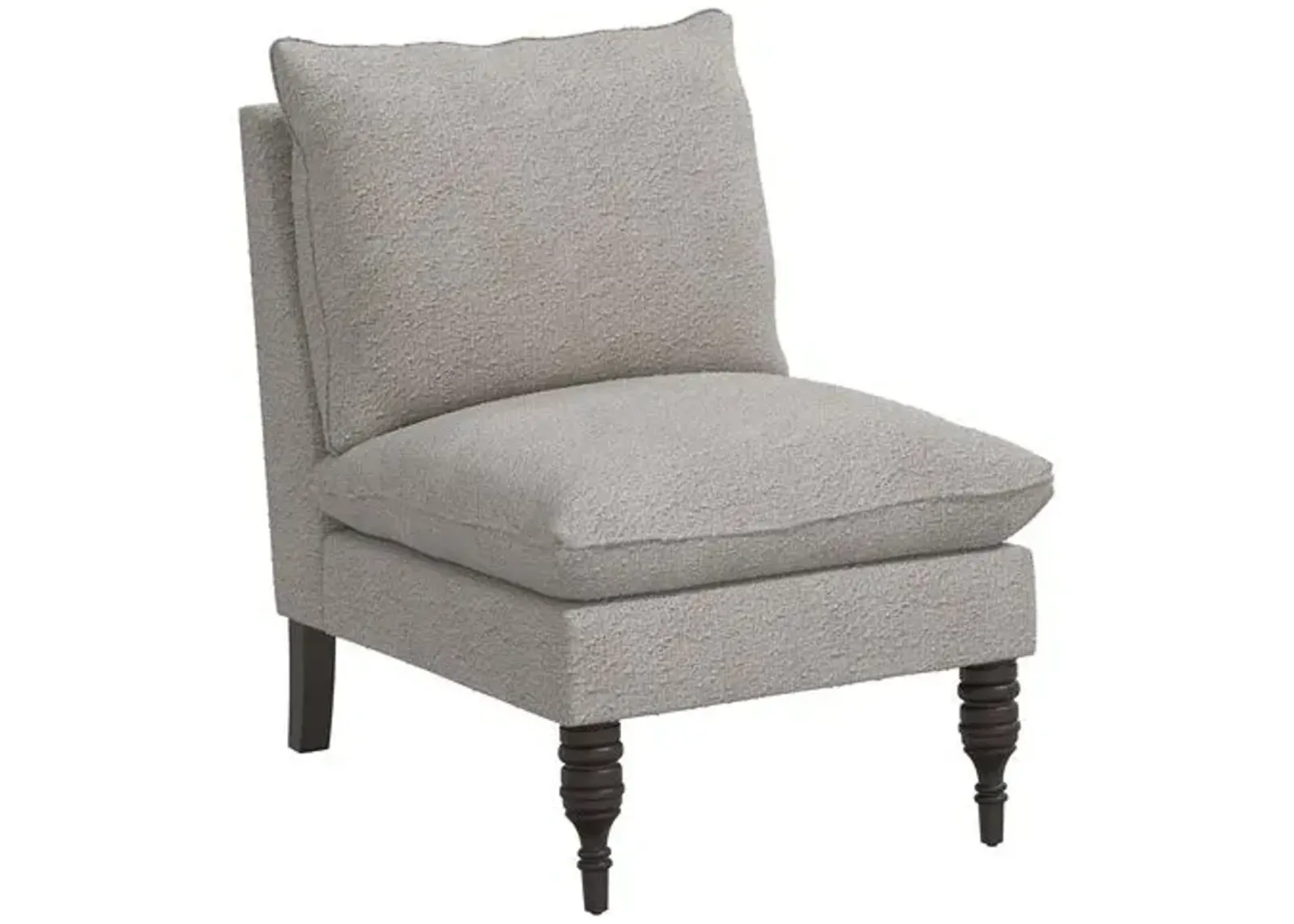 Daphne Bouclé Slipper Chair - Gray