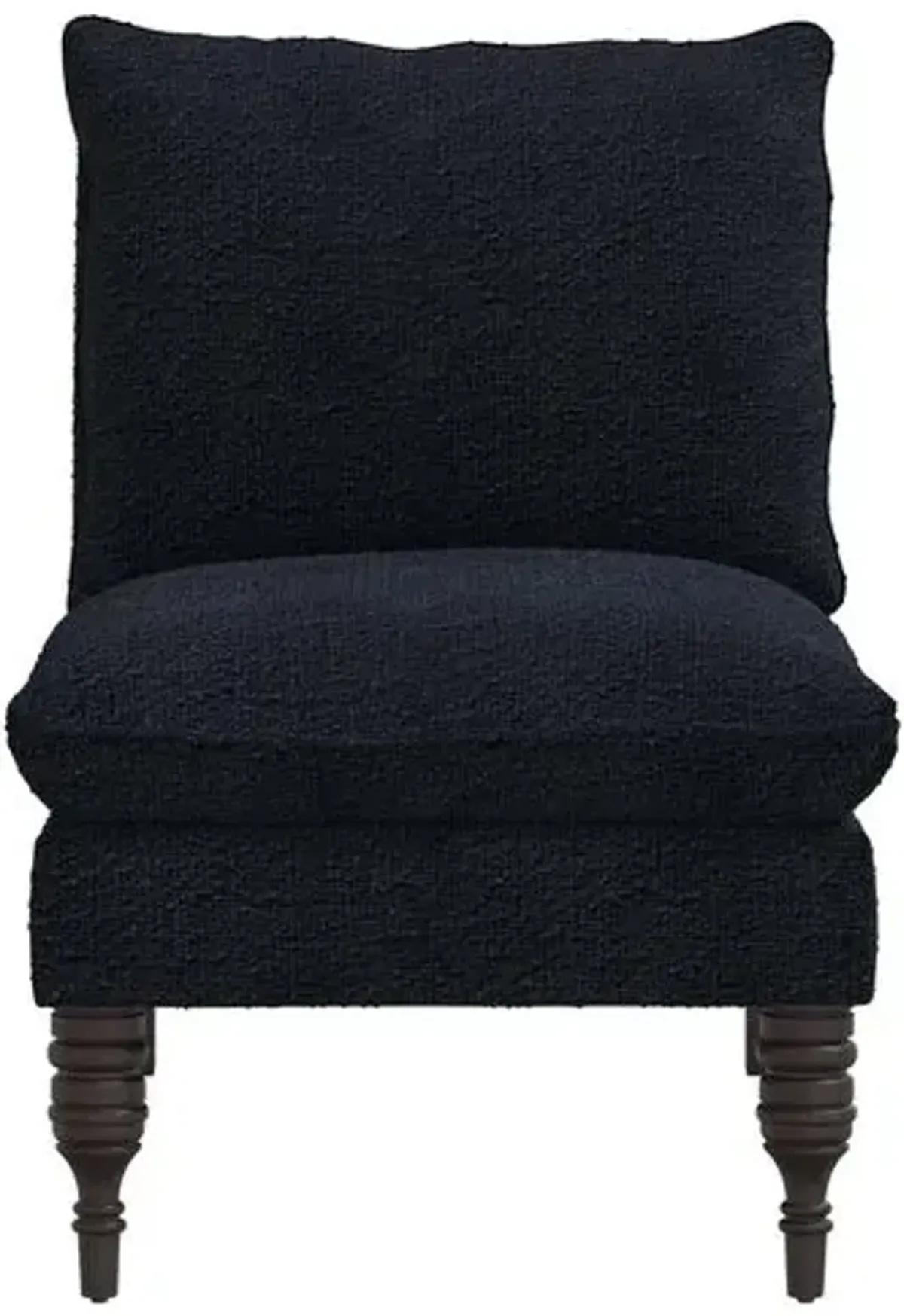 Daphne Bouclé Slipper Chair - Black