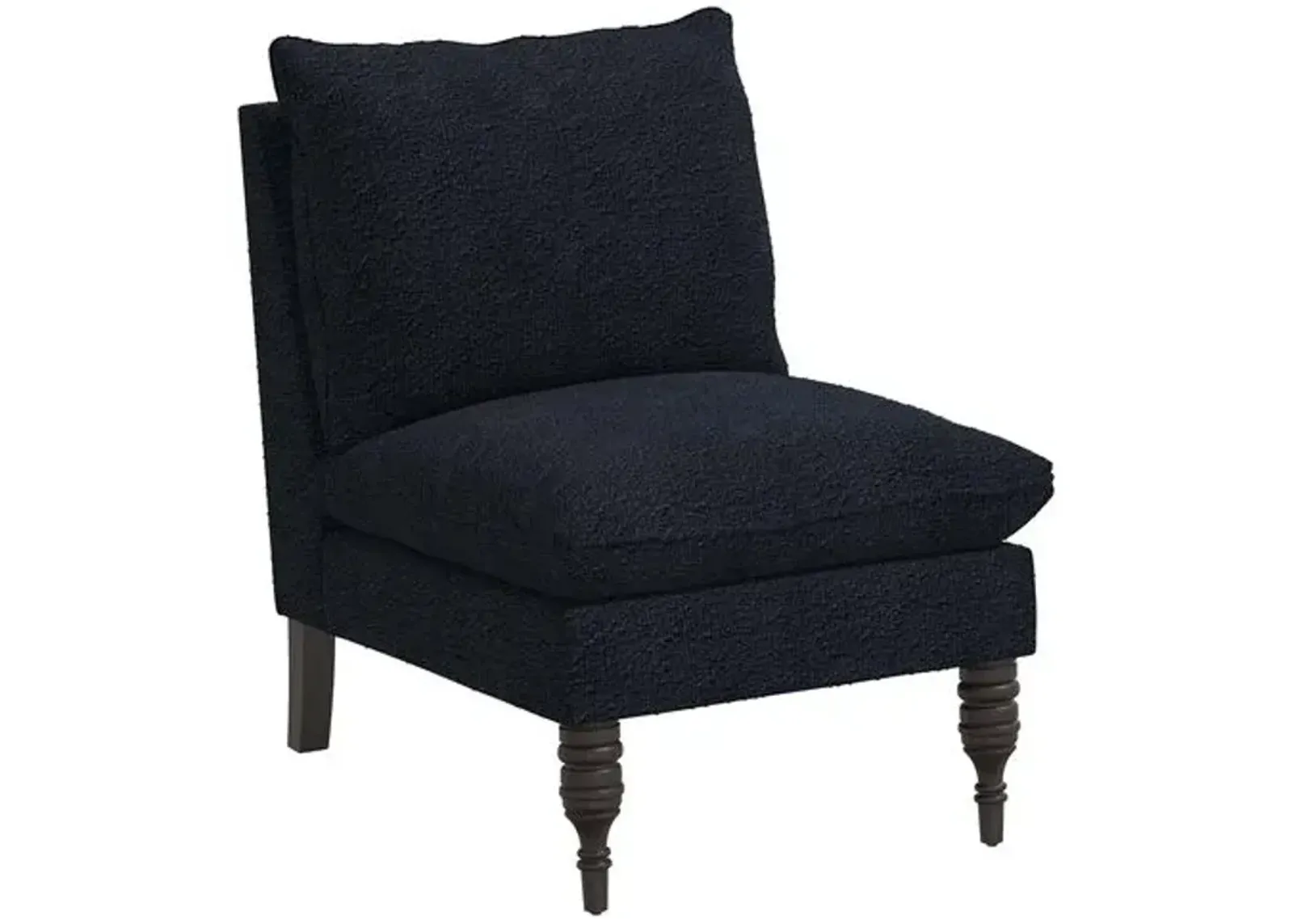 Daphne Bouclé Slipper Chair - Black