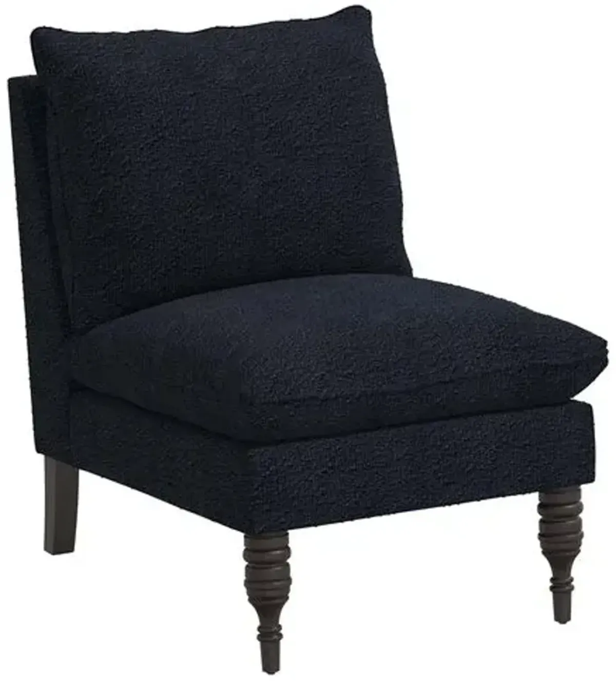 Daphne Bouclé Slipper Chair - Black