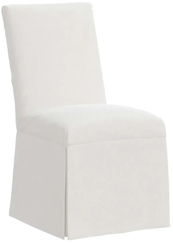 Owen Skirted Slipcover Side Chair, Velvet