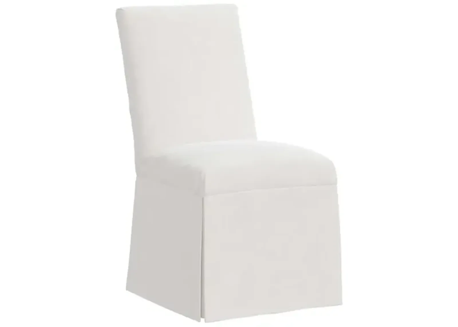 Owen Velvet Slipcover Side Chair - White