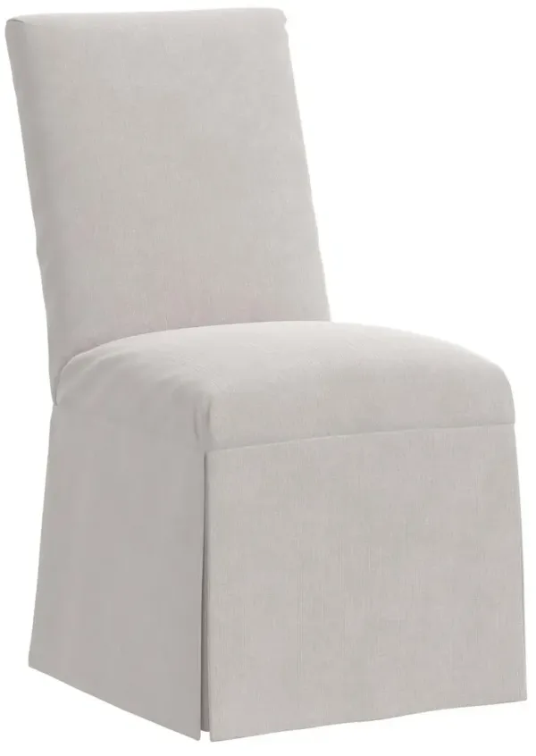 Owen Skirted Slipcover Side Chair, Velvet