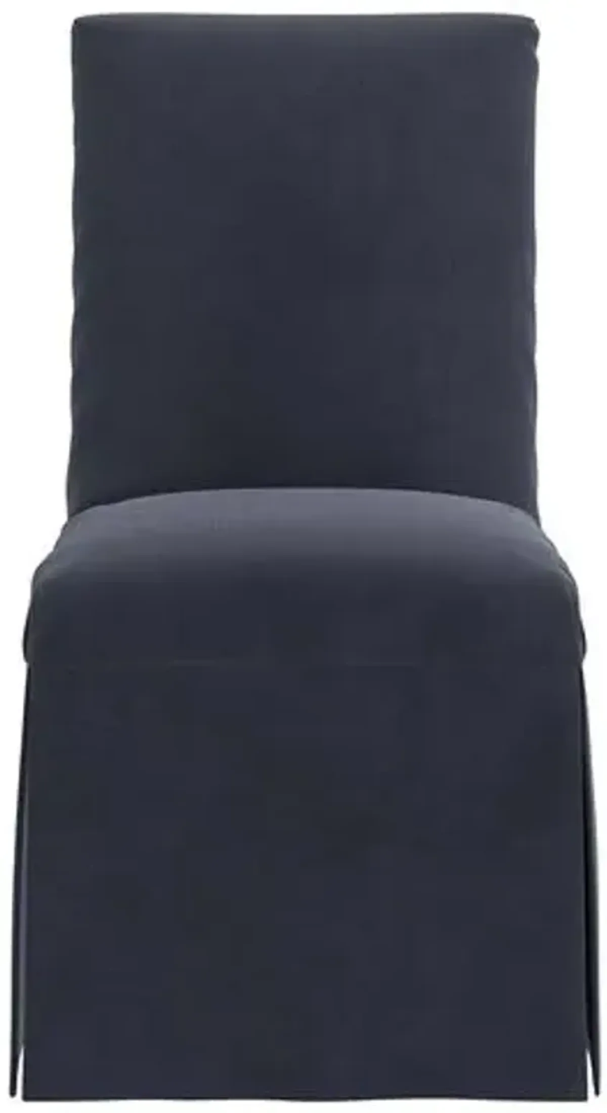 Owen Velvet Slipcover Side Chair - Blue