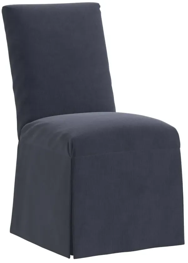 Owen Skirted Slipcover Side Chair, Velvet