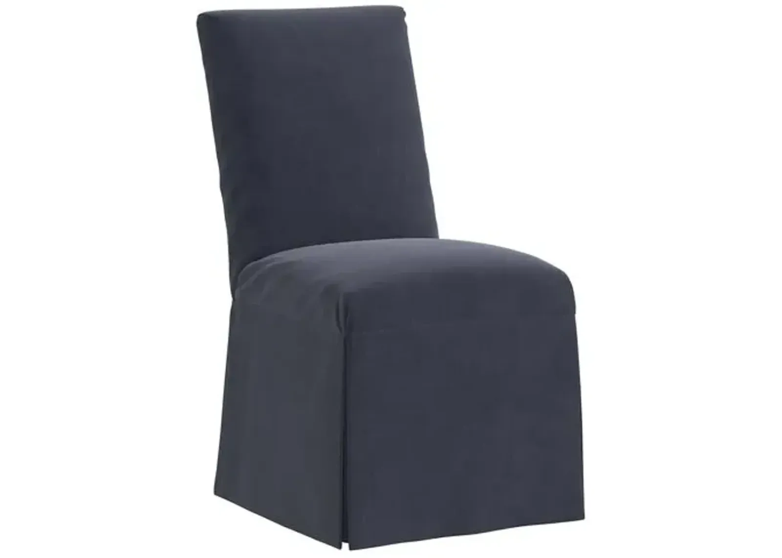 Owen Velvet Slipcover Side Chair - Blue