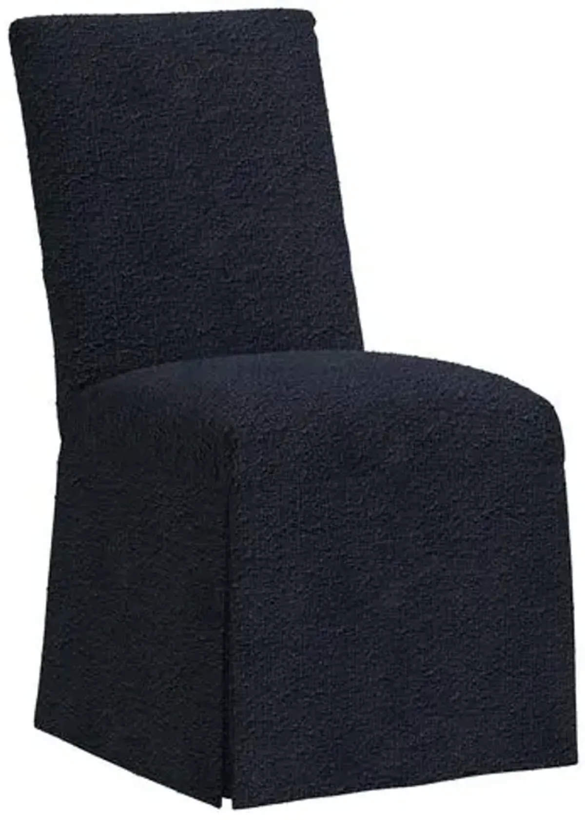 Owen Bouclé Slipcover Side Chair - Black