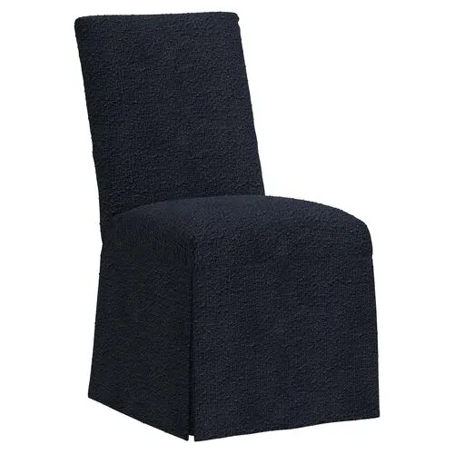 Owen Bouclé Slipcover Side Chair - Black