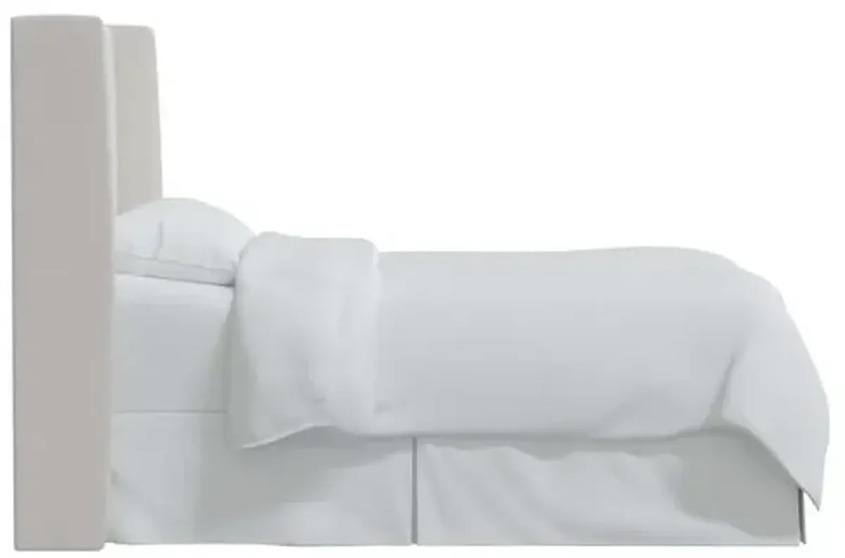 Kelly Velvet Wingback Headboard - White