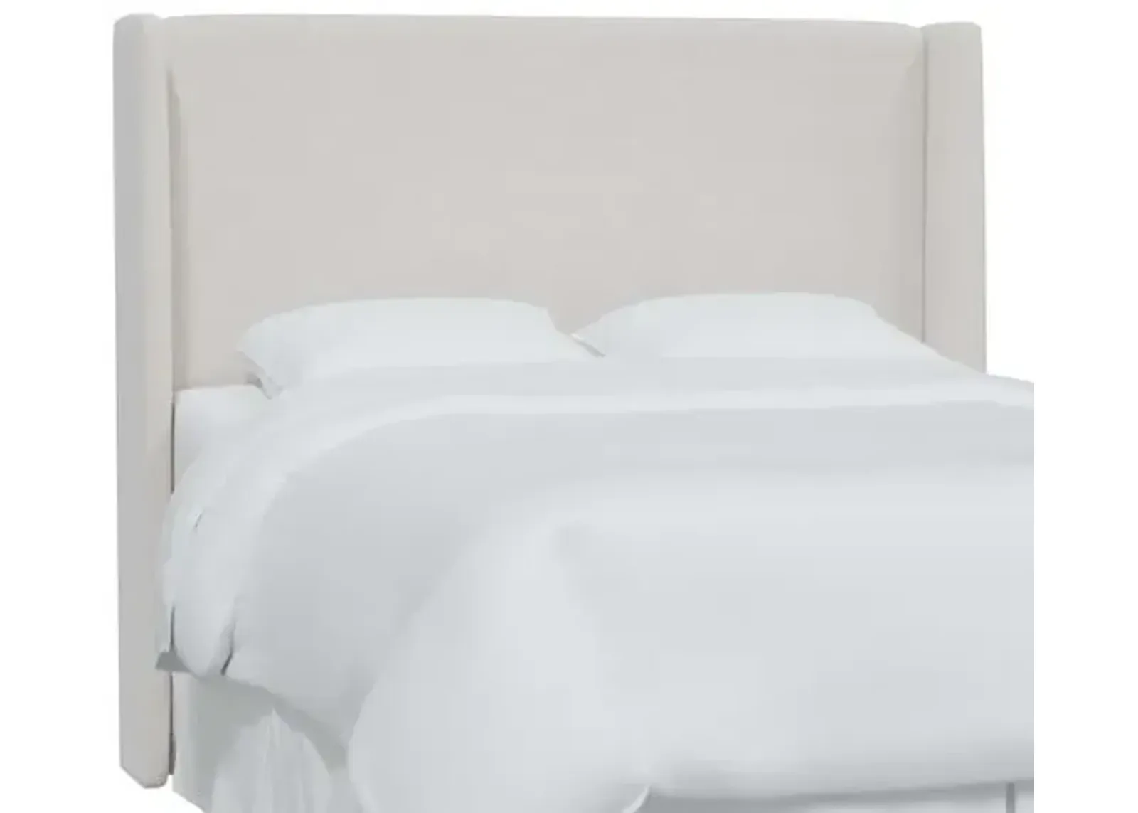 Kelly Velvet Wingback Headboard - White